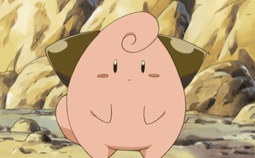 Pink Cartoon Character With Swirl On Head GIF