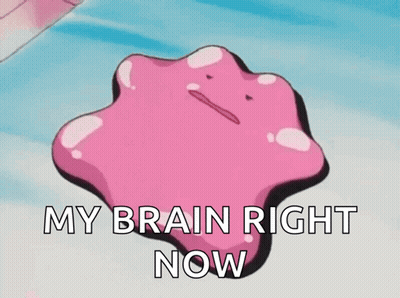 Pink Cartoon Saying My Brain Right Now GIF