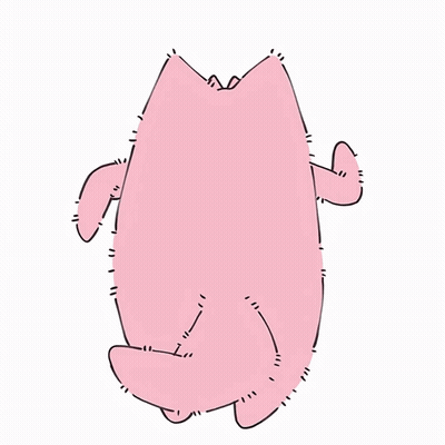 Pink Cat Laying On Its Back GIF