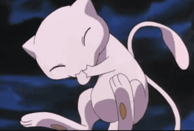 Pink Cat With Eyes Closed And Tail Hanging Out GIF