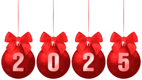 Pink Christmas Balls With 2025 Sticker