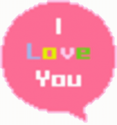Pink Circle Saying I Love You GIF
