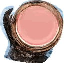 Pink Circle Sitting On Wooden Block Sticker