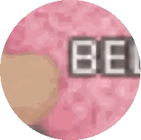 Pink Circle With Bel Letters Sticker
