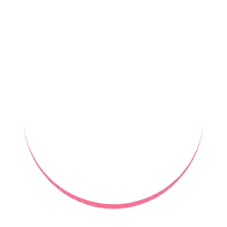 Pink Circle With White Border Sticker