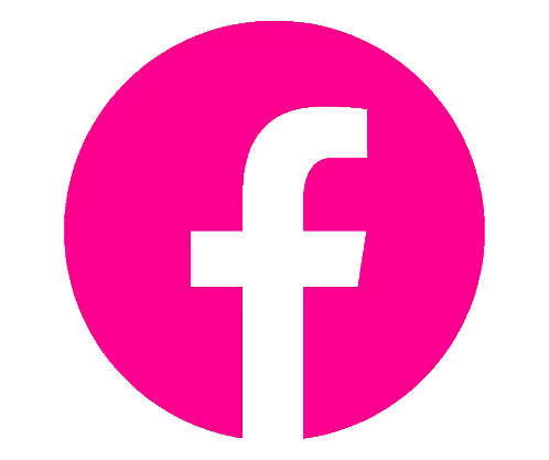 Pink Circle With White F Sticker