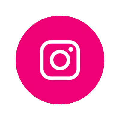 Pink Circle With White Square And O Sticker