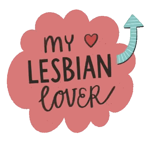 Pink Cloud Saying My Lesbian Lover Sticker