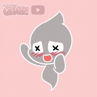Pink Cloud With Hearts On Eyes Christopher's Genie GIF