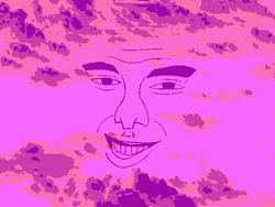 Pink Clouds Meme Face