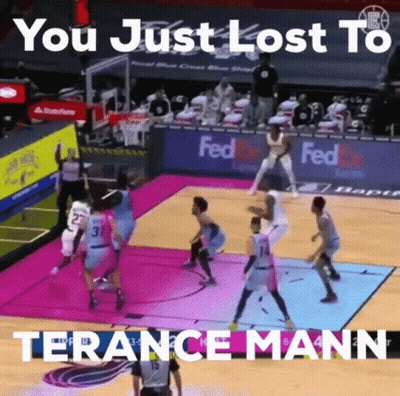 Pink Court Basketball You Just Lost To Terance Mann GIF