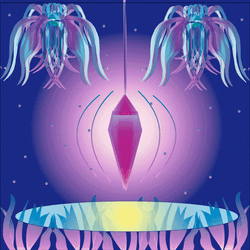 Pink Crystal Pendulum Shining GIF