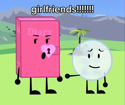Pink Diary With Heart Next To White Object Saying Girlfriends GIF