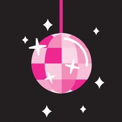 Pink Disco Ball Dance Party GIF