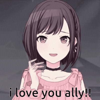Pink Dress Girl Says I Love You Ally GIF