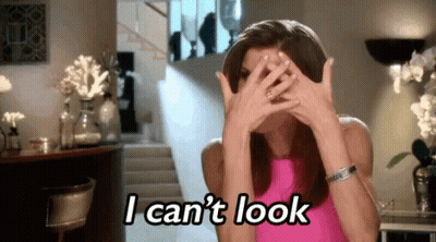 Pink Dress Woman Hiding Face I Can't Look GIF