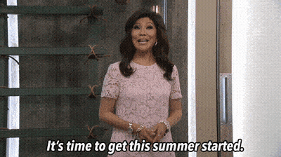 Pink Dress Woman Says Time To Start Summer GIF
