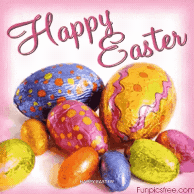 Pink Easter Eggs Happy Easter GIF