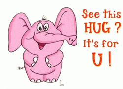 Pink Elephant Virtual Hug