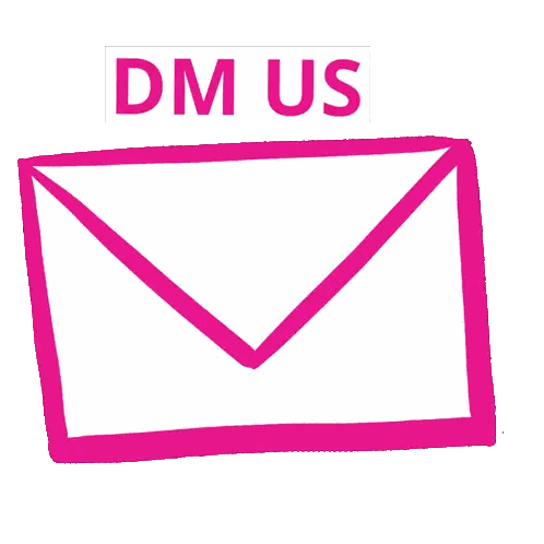 Pink Envelope DM Us Sticker