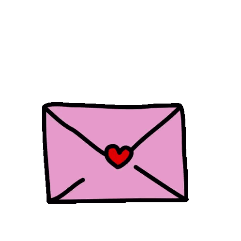 Pink Envelope Saying I Love You Sticker