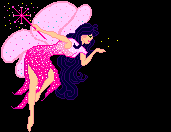 Pink Fairy Blowing Hearts  GIF