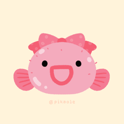 Pink Fish Cartoon Cute Animal