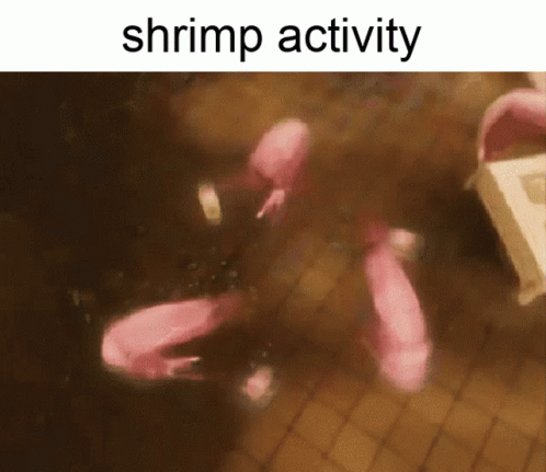 Pink Fish Swimming Shrimp Activity GIF