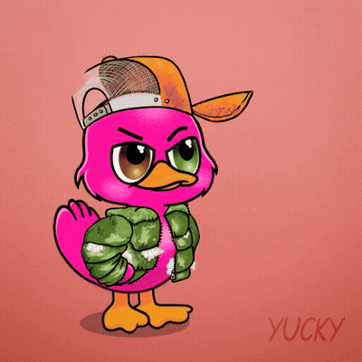 Pink Flamingo Holding Wooden Gavel SMH GIF