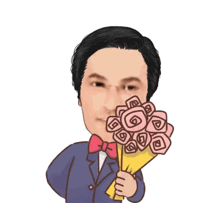 Pink Flower Bouquet Sticker