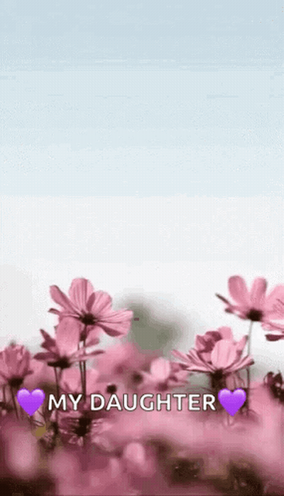 Pink Flower Field My Daughter GIF