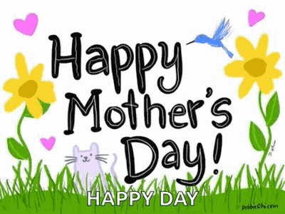 Pink Flower Vase Happy Mothers Day GIF