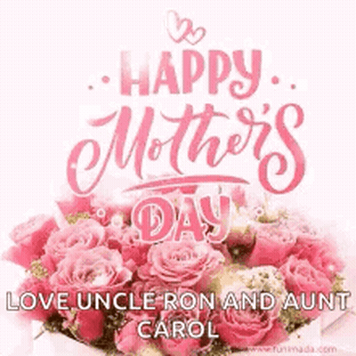 Pink Flower Vase Happy Mothers Day GIF