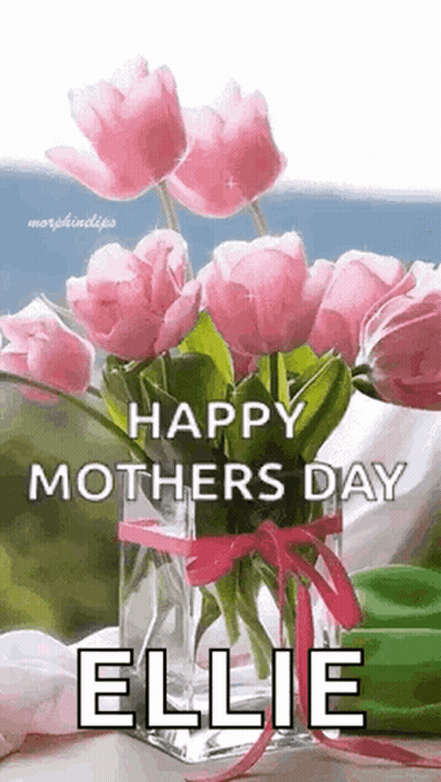 Pink Flower Vase With Ellie GIF