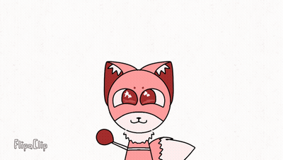 Pink Fox With Boxing Glove GIF