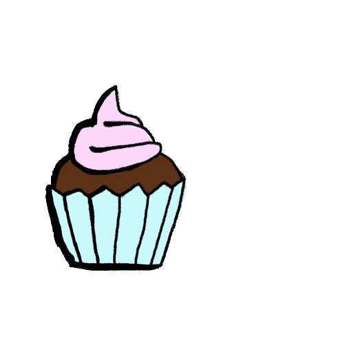 Pink Frosting Cupcake GIF