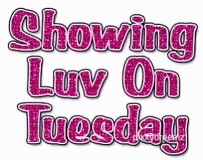 Pink Glittery Sign Showing Luv GIF