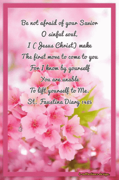 Pink Greeting Card With St. Faustina Diary Quote 1485 GIF