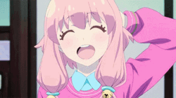 Pink Hair Anime Head Scratch GIF