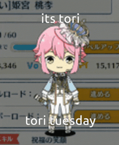 Pink Hair Cartoon Girl Saying Tori Tori Tuesday GIF