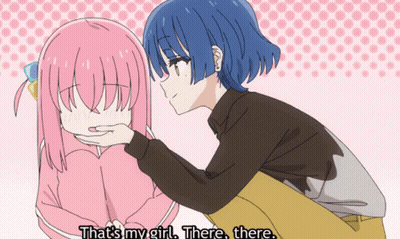 Pink Hair Girl Being Kissed By Boy GIF