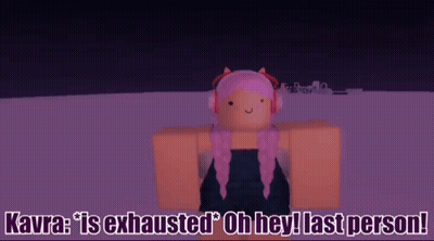 Pink Hair Girl Headphones Kavra Exhausted Last Person GIF