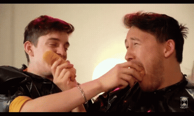 Pink Hair Girl In Blue Shirt Saying Jus Friends GIF