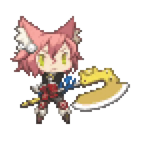Pink Hair Girl Pixel Art Sticker