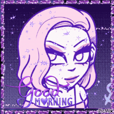 Pink Hair Girl Saying Good Morning GIF