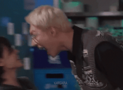 Pink Hair Girl With Headphones Saying Kavra Is Exhausted Oh Hey Last Person GIF