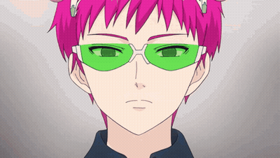Pink Hair Green Glasses Cartoon Looking At Camera GIF