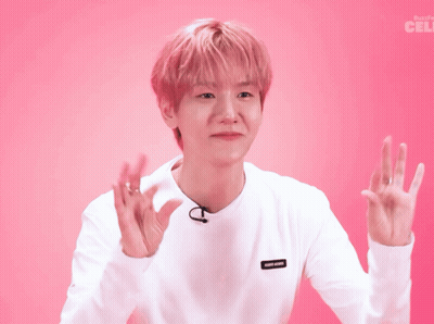 Pink Hair Man With Buzzfm Cellulite Sticker GIF