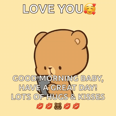 Pink Hair Teddy Bear Saying Love You GIF