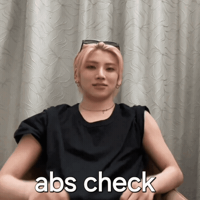 Pink Hair Woman Saying Abs Check GIF